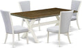 East West Furniture X077VE005-5 5 Piece Dining Room Table Set Includes a by EastWestFurniture
