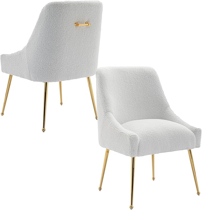 Modern Velvet Dining Chairs Set of 2, Contemporary Upholstered Furniture by HOLILA