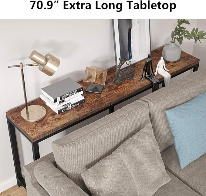Tribesigns 70.9 inch Extra Long Console Table Behind Couch, Easy Assembly Sofa - Image 7