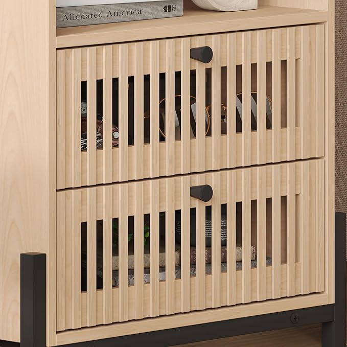 Vabches End Table Industrial Style Nightstand - Image 7