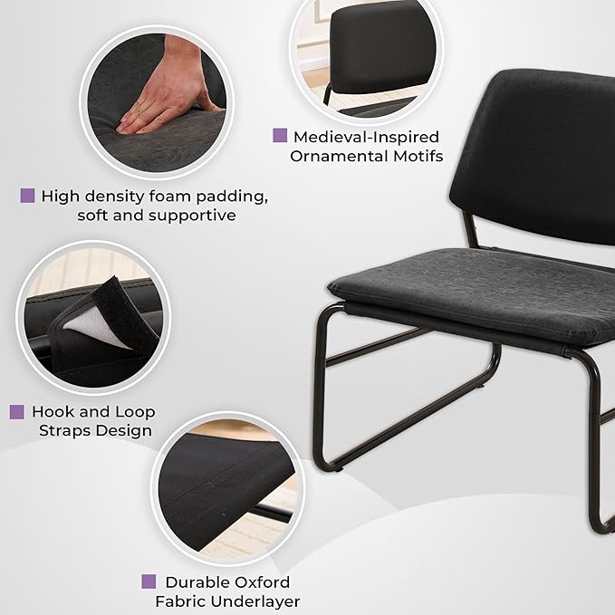 DAICO Modern Accent Chair Comfy Living Room Chair Armless Sling Accent Chairs - Image 8