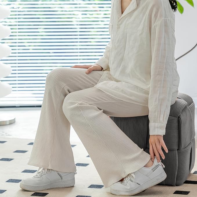 Ottoman Foot Rest Soft and Comfortable Ottoman Square Corduroy Woven Design - Image 8