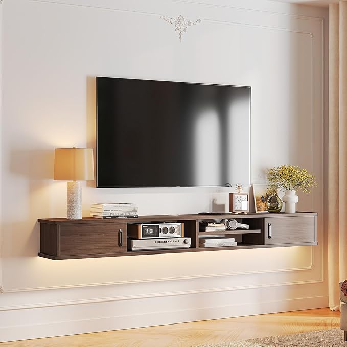 Floating TV Stand, Floating TV Shelf, Wall TV Cabinet, Floating Entertainment - Image 7