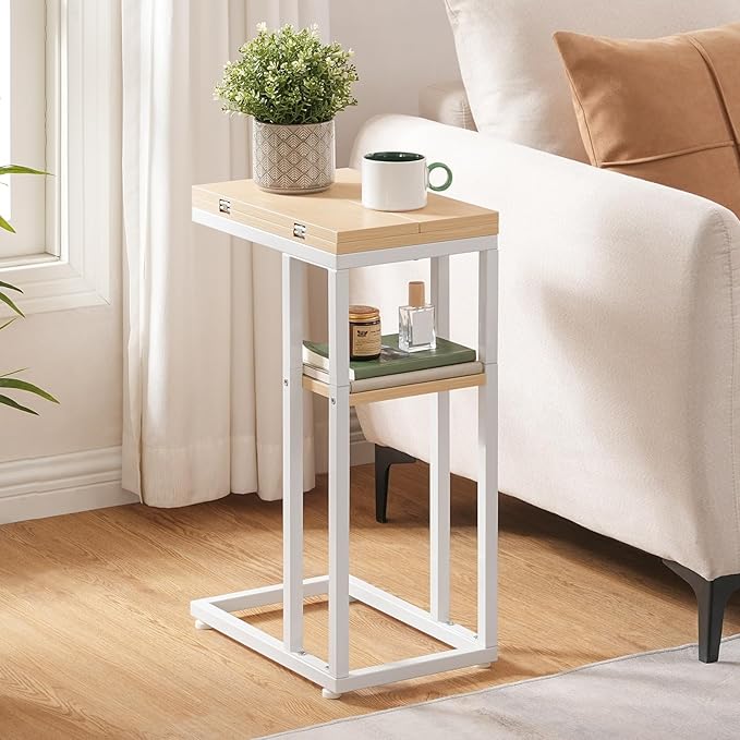 HOOBRO Foldable End Table, C Shaped Side Table - Image 4