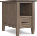 SIMPLIHOME Ela Solid Wood 14 inch Wide Rectangle Transitional Narrow End Table by SimpliHome