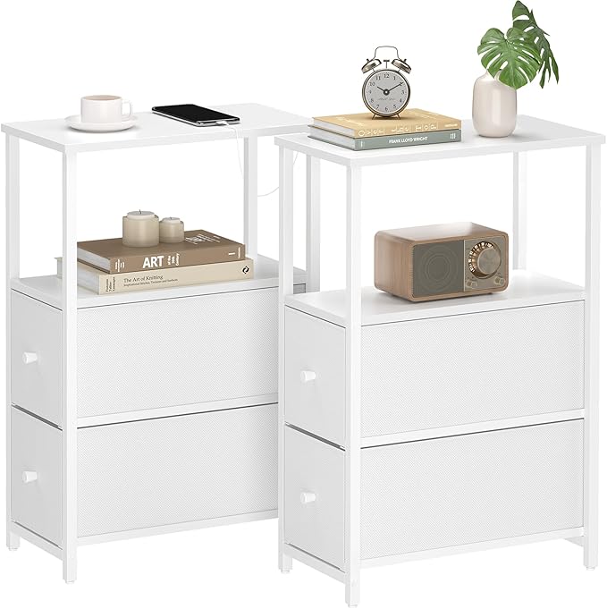 TUTOTAK Small Narrow End Table, Side Table, Nightstand by WelcometotheTUTOTAKHome