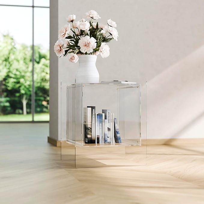 Clear Acrylic Night Stand, Modern Bedroom Night Stand - Image 5