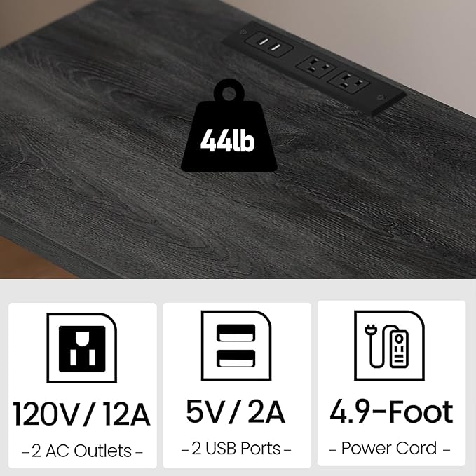 TUTOTAK End Table with Charging Station, Small Side Table, Nightstand Bedside - Image 7