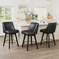 Vipbear Swivel Counter Height Bar Stools Set of 3, 26.8" H Counter Stools by VipbearLiving