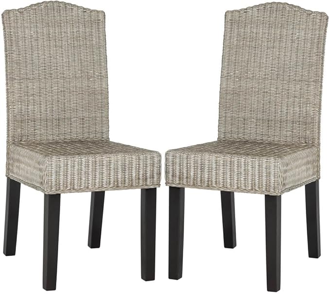 SAFAVIEH Home Collection Odette Grey Wicker Dining Chair by SAFAVIEH