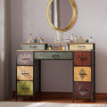 Dresser for Bedroom with 9 Drawers & 2 Open Shelves, Fabric Storage Cabinet by VASICAR