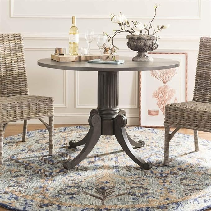Safavieh Home Forest Traditional Grey Wash Drop Leaf Dining Table - Image 2