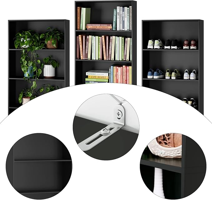 FOTOSOK 6-Tier Open Bookcase and Bookshelf, Freestanding Display Storage - Image 7