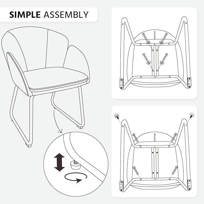 Yaheetech Modern Velvet Armchair, Flower Shaped Makeup Chair Vanity Chair - Image 9