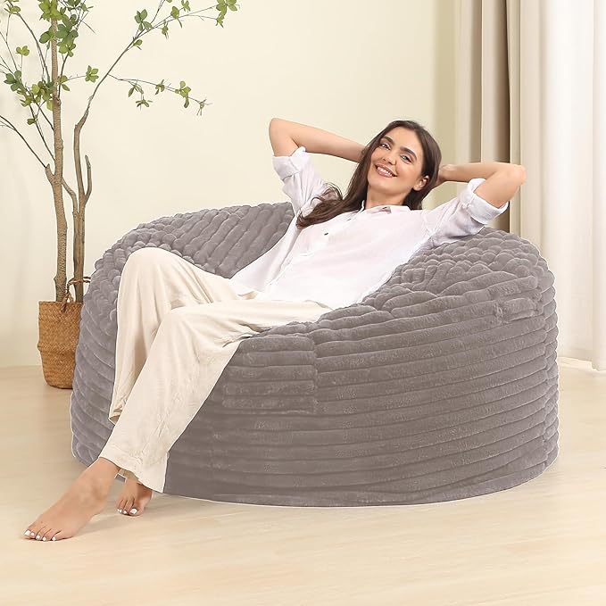 4FT Memory Foam Bean Bag Chair for Adults/Teens, Bean Bag Sofa - Image 6