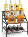 VINAEMO Wine Racks Countertop, 3-Tier Liquor Bottle Display Shelf, Coffee Syrup by VINAEMO