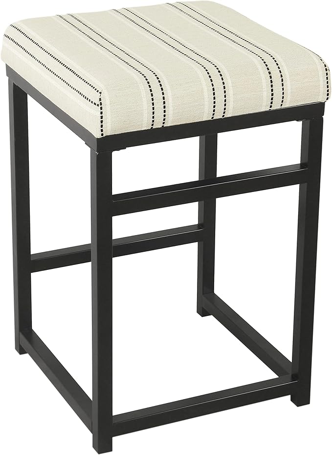 HomePop Home Decor | Modern 24-Inch Counter Stool | Backless Metal Frame Bar - Image 8