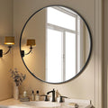 BEAUTYPEAK 40 Inch Round Mirror, Metal Frame Circle Mirror, Wall Mounted by BEAUTYPEAK