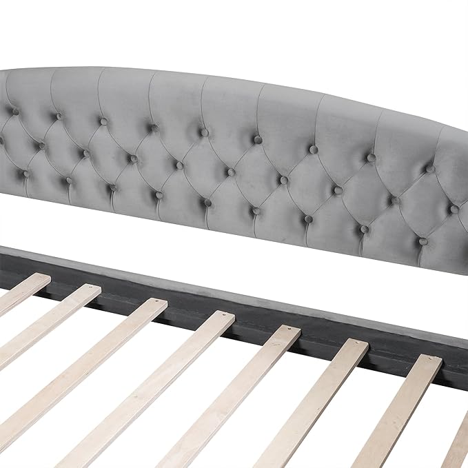 Full Size Modern Luxury Tufted Button Daybed, Stylish Wood Upholstered Day Bed - Image 5