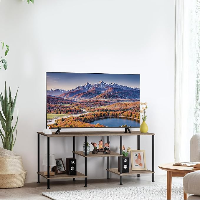 50 Inch TV Stand with Power Outlet Small Entertainment Center with Storage 3 - Image 7