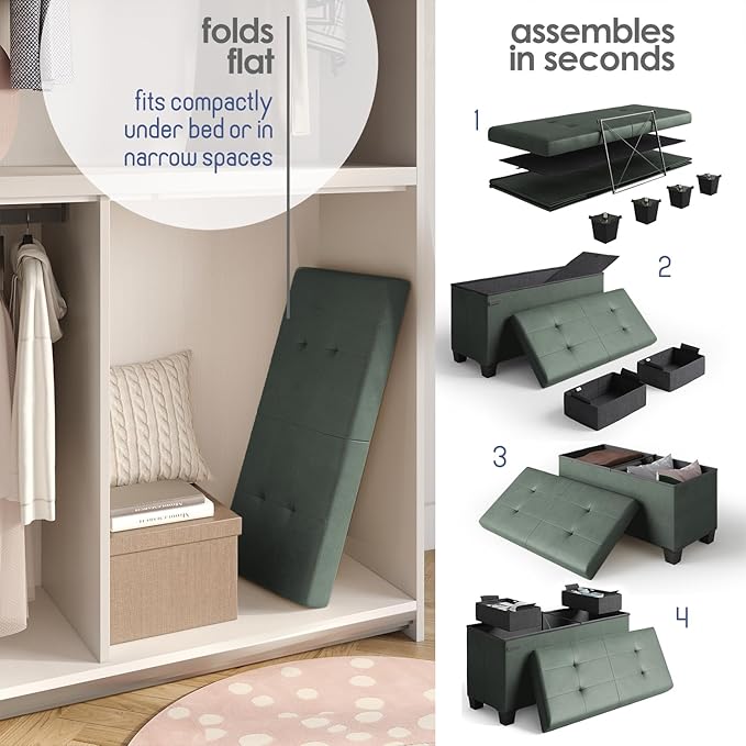 STORAGEBUD Storage Ottoman Bench - Image 7