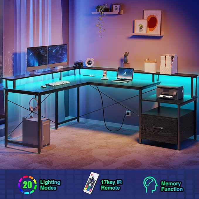 Rolanstar L Shaped Gaming Desk - Image 3