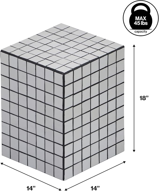 JONATHAN Y END2000G Callista 18" Modern Bohemian Ceramic Tiled Rectangle End - Image 3