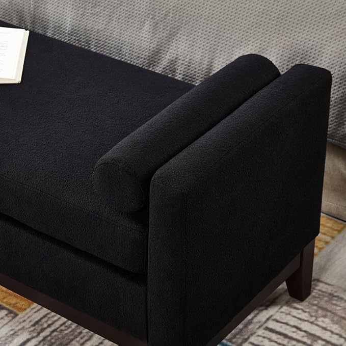 24KF Large Upholstered Boucle Fabric Ottoman - Image 6
