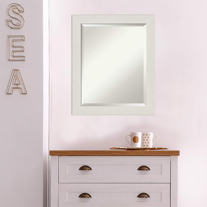 Amanti Art White Bathroom Mirror - Image 6