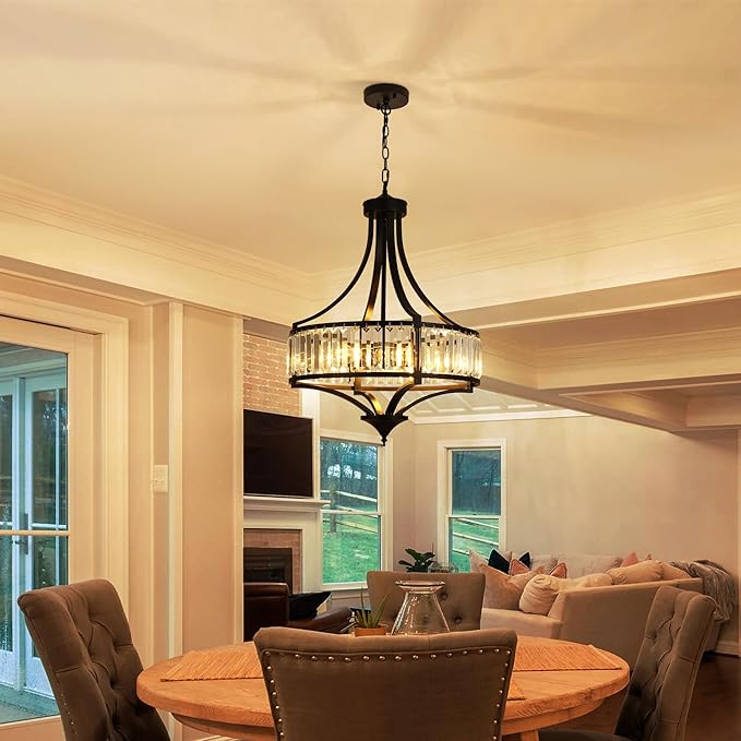 20" Modern Farmhouse Crystal Chandeliers - Image 2