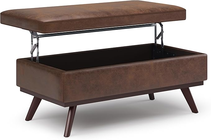 SIMPLIHOME Owen 42 inch Wide Mid Century Modern Rectangle Lift Top Large Coffee by SimpliHome