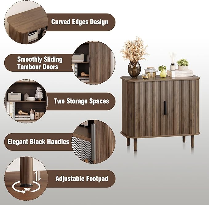 31.5" Sideboard Buffet Cabinet - Image 4