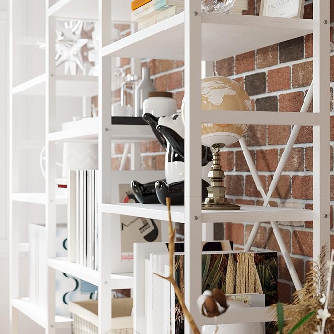 IRONCK Bookcases and Bookshelves Triple Wide 5 Tiers Industrial Bookshelf - Image 6