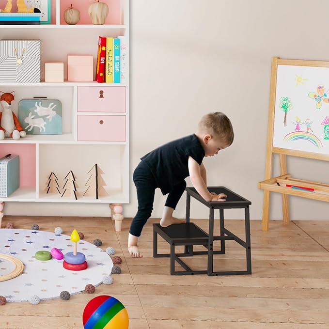 Step Stool for Kids Adults, Holds up to 500Lb, 3 in1 Heavy Duty Sturdy Two Foot - Image 6