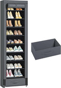 Shoes Rack 10 Tier Tall Narrow Shoe Rack by OYREL