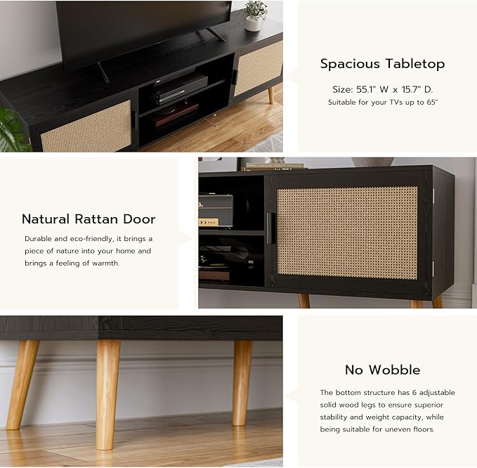 TV Stand for TVs up to 65'', Entertainment Center - Image 4