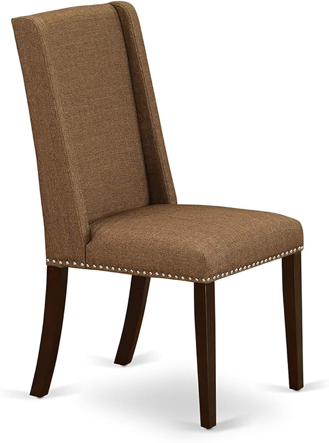 East West Furniture DLFL3-MAH-18 3 Piece Dining Set Contains a Round Dining - Image 4