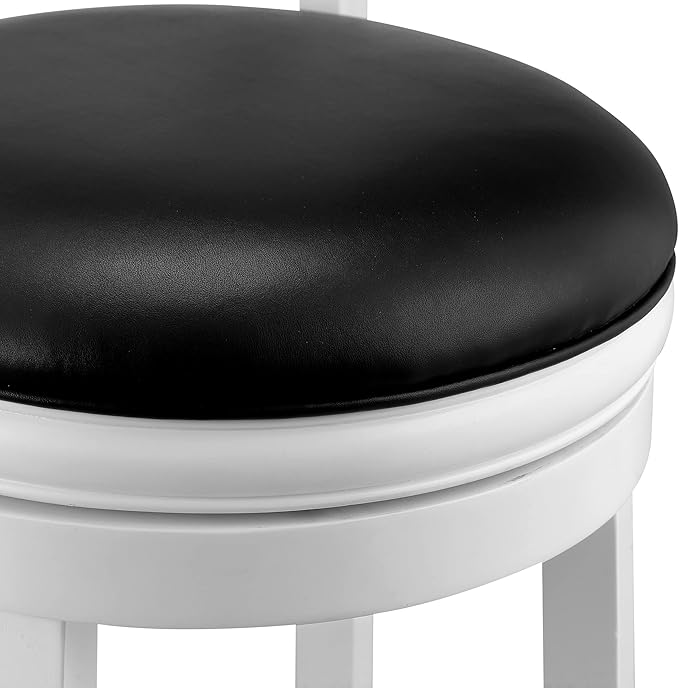Ball & Cast Swivel Counter Height Barstool 24 Inch Seat Height White Set of 1 - Image 6