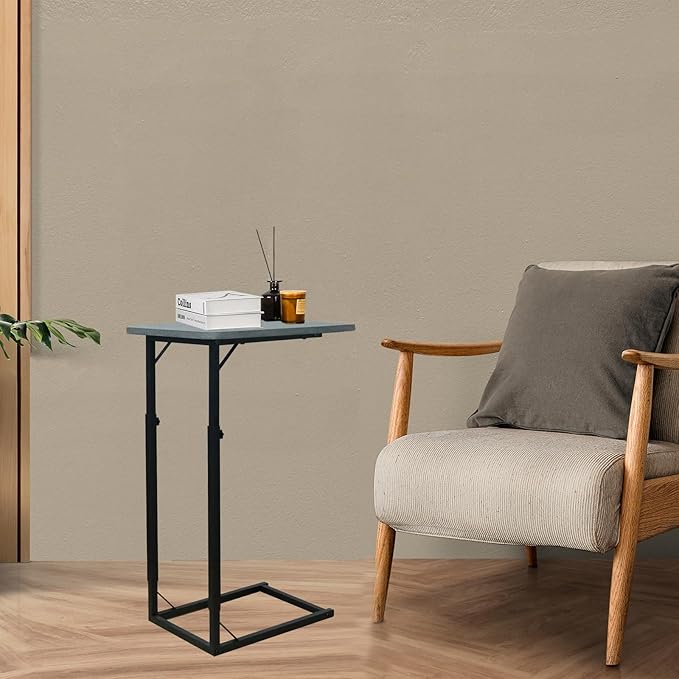 C-Shaped End Table for Couch, Adjustable Sofa Side Table - Image 9