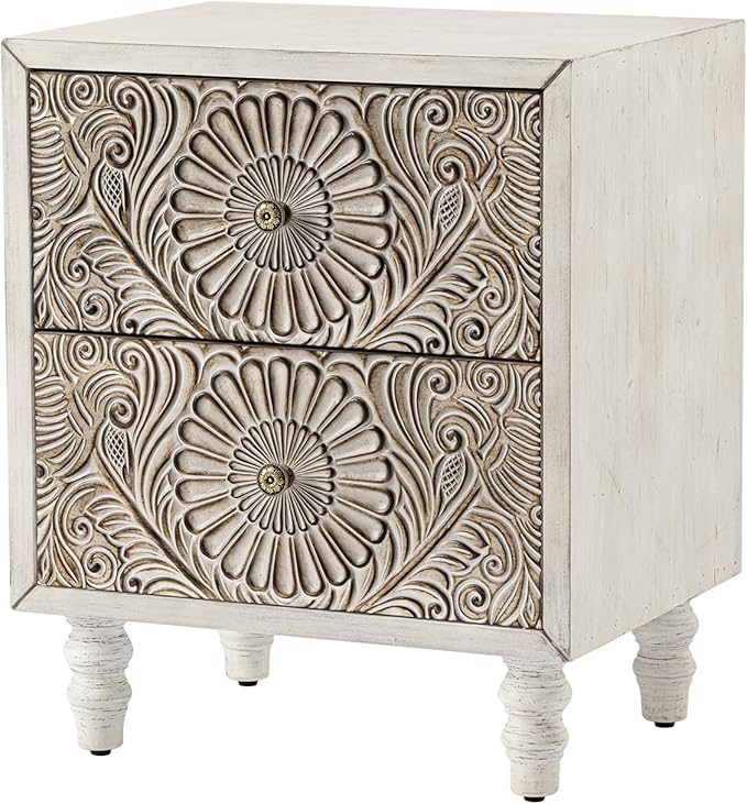 COSIEST Nightstand, Vintage Style Wood Bedside Table, Bedroom Accessories - Image 7