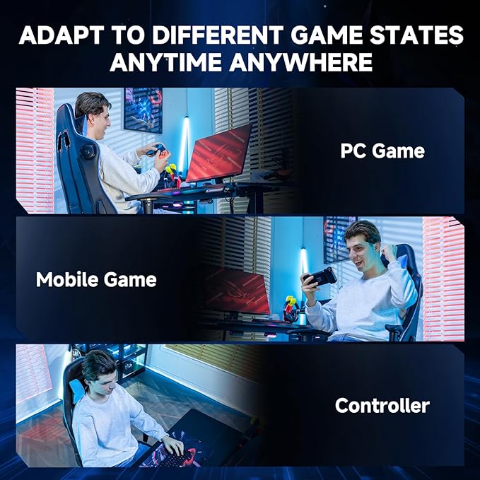 GTPLAYER Gaming Chair with Bluetooth Speakers and Footrest, Ergonomic Gamer - Image 9