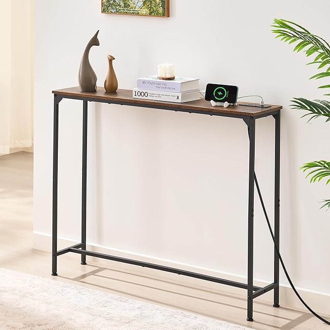 Console Table, Narrow Entryway Table, Thin Sofa Table, Behind Couch Table - Image 2