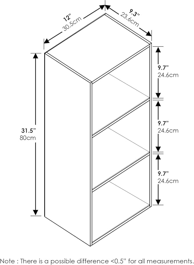 Furinno Luder Bookcase / Book / Storage, Frenck Oak - Image 7
