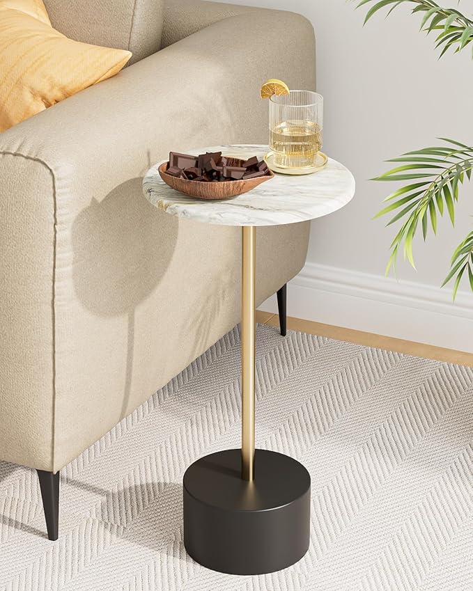 Drink Table Pedestal, Round Side Table, Drink Tables by Aienvey