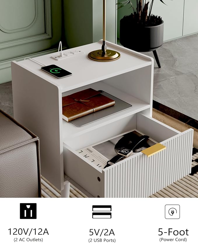Nightstand, Modern Bedside Table - Image 4