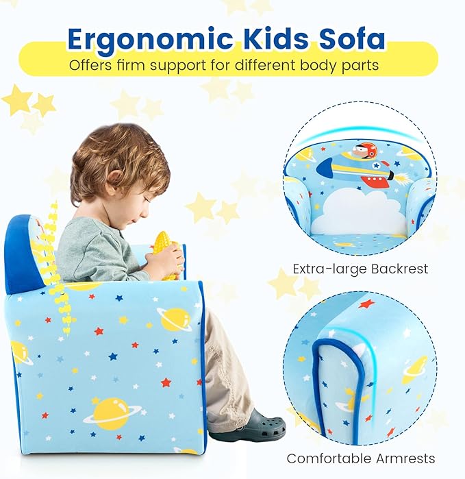 Costzon Kids Couch, Children's Sofa Armrest Chair - Image 4