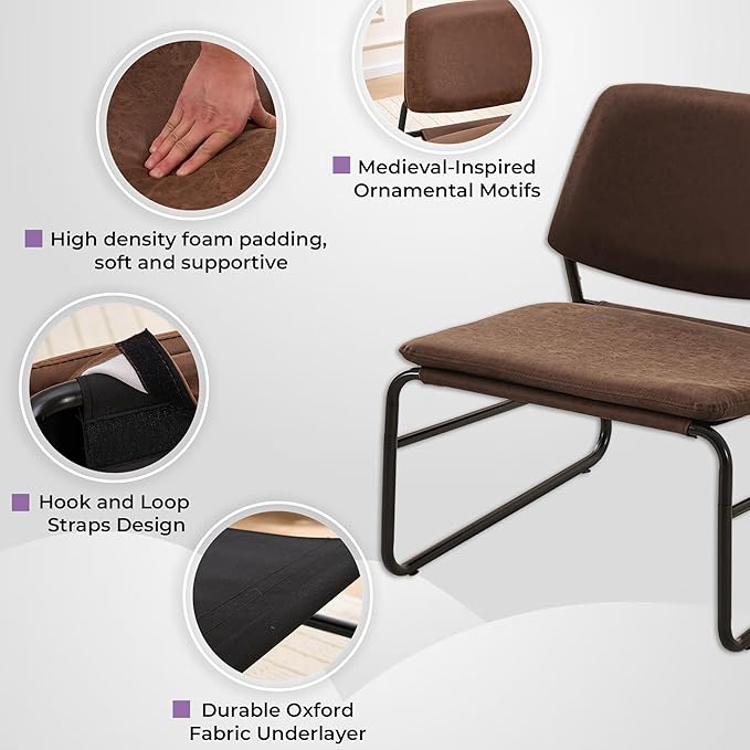 Modern Accent Chair Comfy Living Room Chair Armless Sling Accent Chairs - Image 8