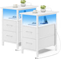 Vagusicc Set of 2 White Nightstand by Vagusicc