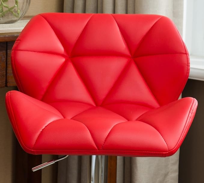 Roundhill Furniture Glasgow Contemporary Tufted Adjustable Height Hydraulic Red - Image 9