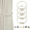 BEL AVENIR Magnetic Curtain Tiebacks, Decorative Drapery Holdbacks Modern Woven by BELAVENIR